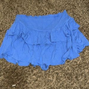 Blue ruffle skort!